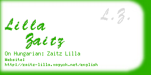 lilla zaitz business card